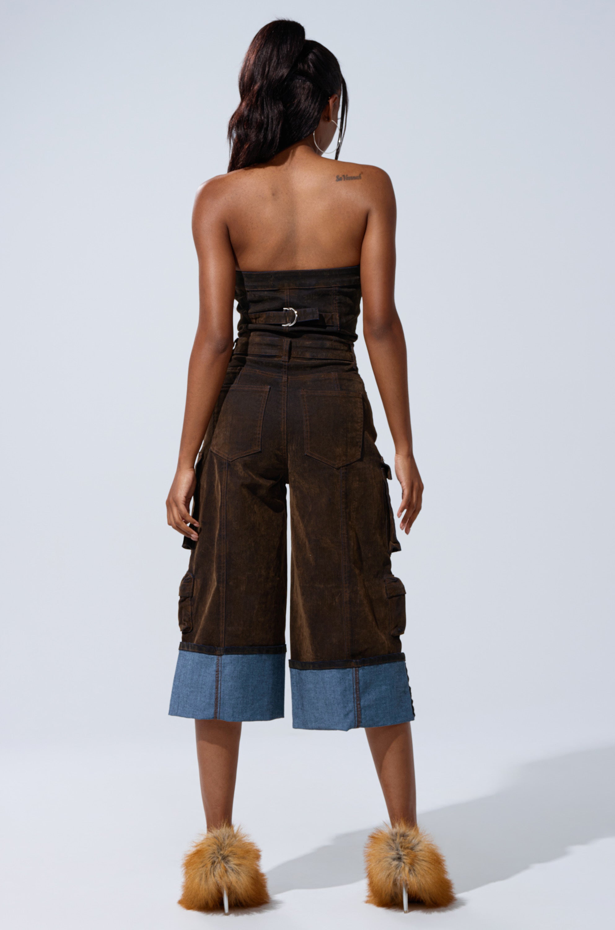 ALICIA CROPPED CARGO JUMPSUIT