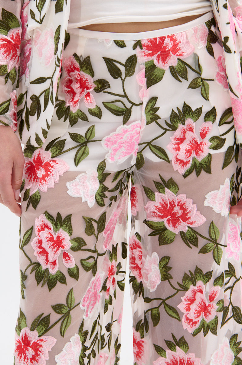 BLOSSOM LACE PALAZZO PANTS