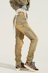 NATALIE OMBRE EFFECT SKINNY CARGO PANT
