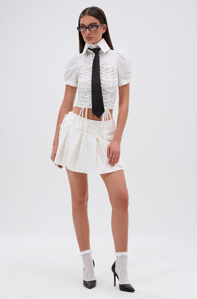 ALWAYS GETS BETTER PLEATED MINI SKIRT