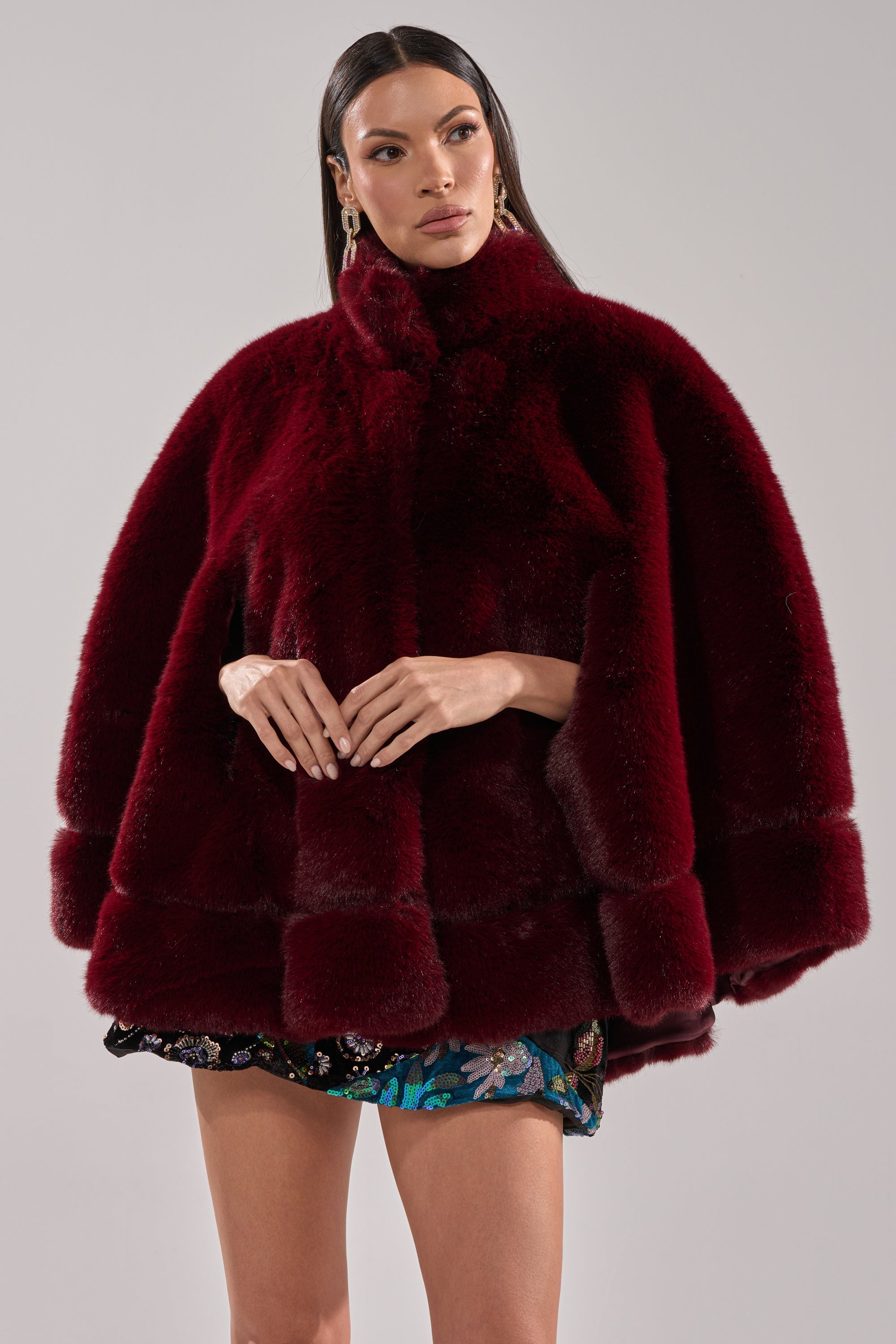 CELINE FAUX FUR CAPE