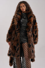 JUSTINE FAUX FUR COAT
