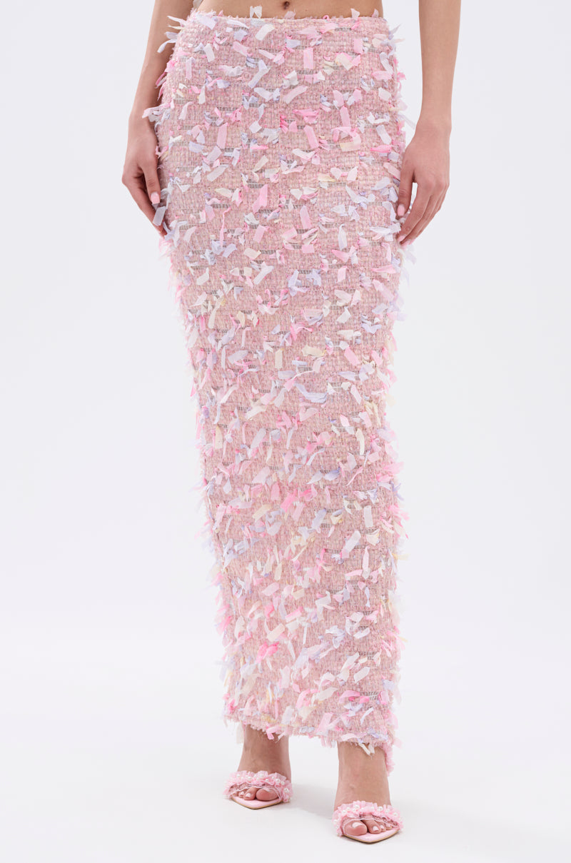 WILD AND FREE FRINGE MAXI SKIRT