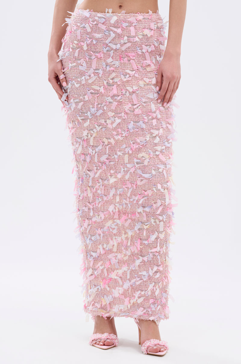 WILD AND FREE FRINGE MAXI SKIRT