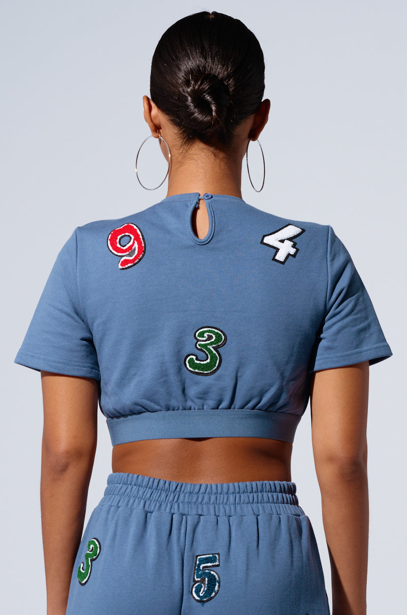 COUNT IT UP! SHORT SLEEVE CROPPED TSHIRT