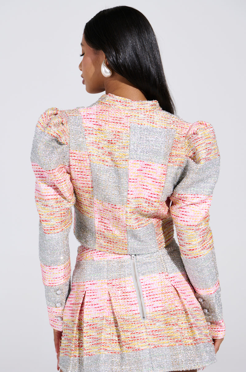 HOLD ON TIGHT TWEED BLAZER