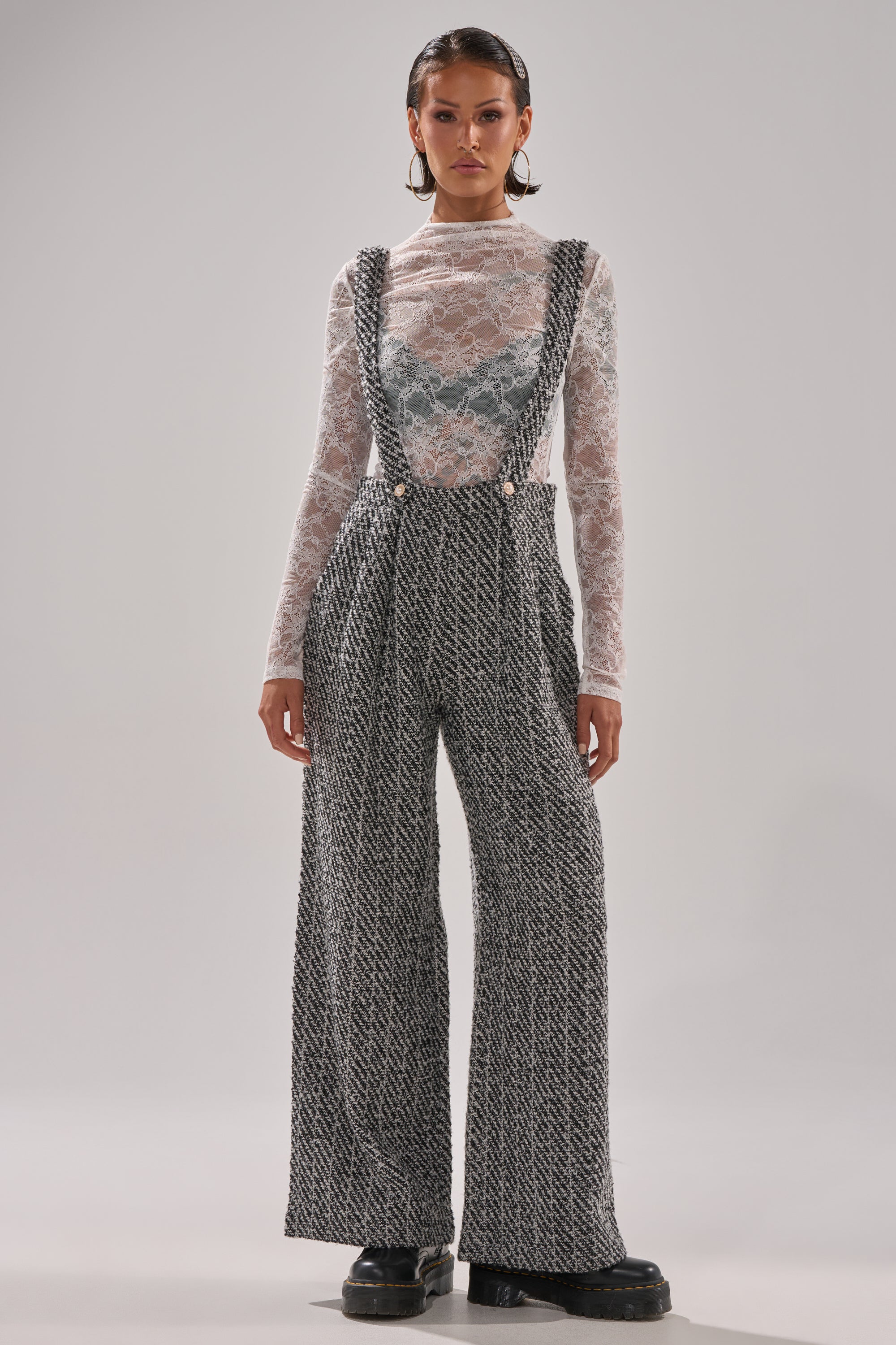 ALESSANDRA TWEED OVERALLS