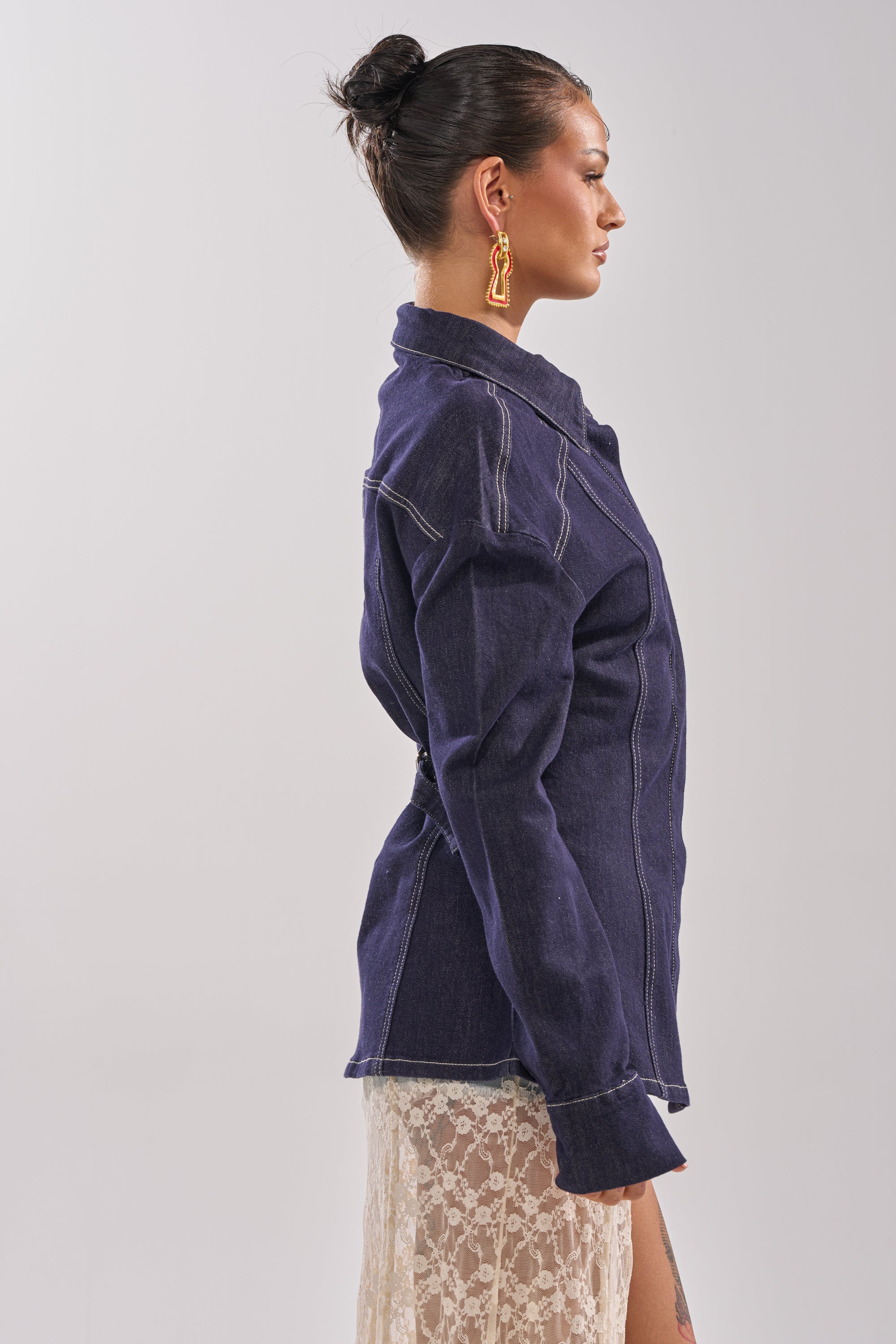 COME WITH ME BUTTON DOWN TOP