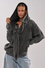 COOL GAL TIE SWEATSHIRT