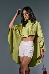 BABY MAKE A MOVE BLOUSE IN CHARTRUESE