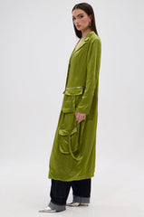 OUTTA TIME SATIN CARGO TRENCH