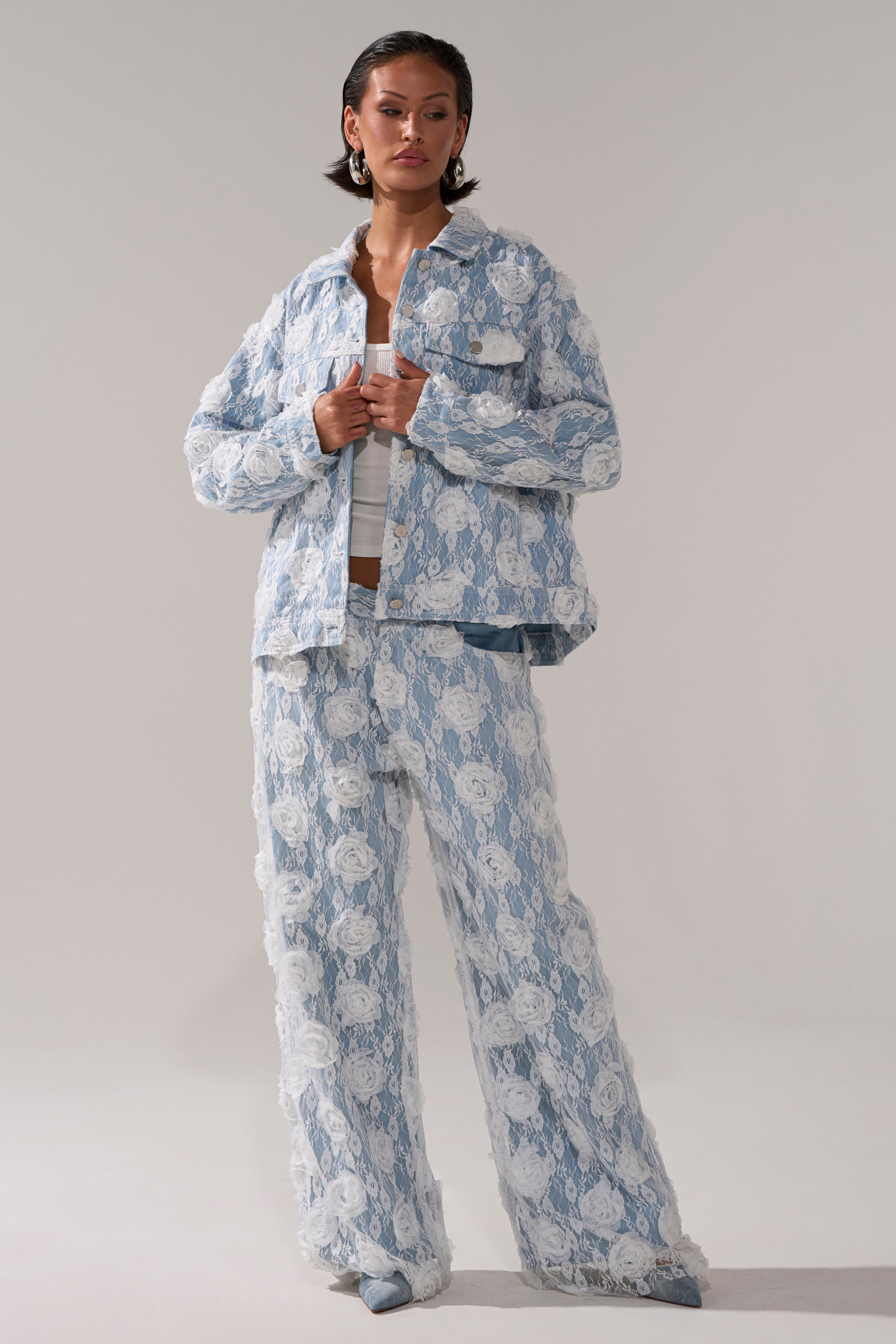 FOLLOW MY LEAD APPLIQUE DENIM JACKET