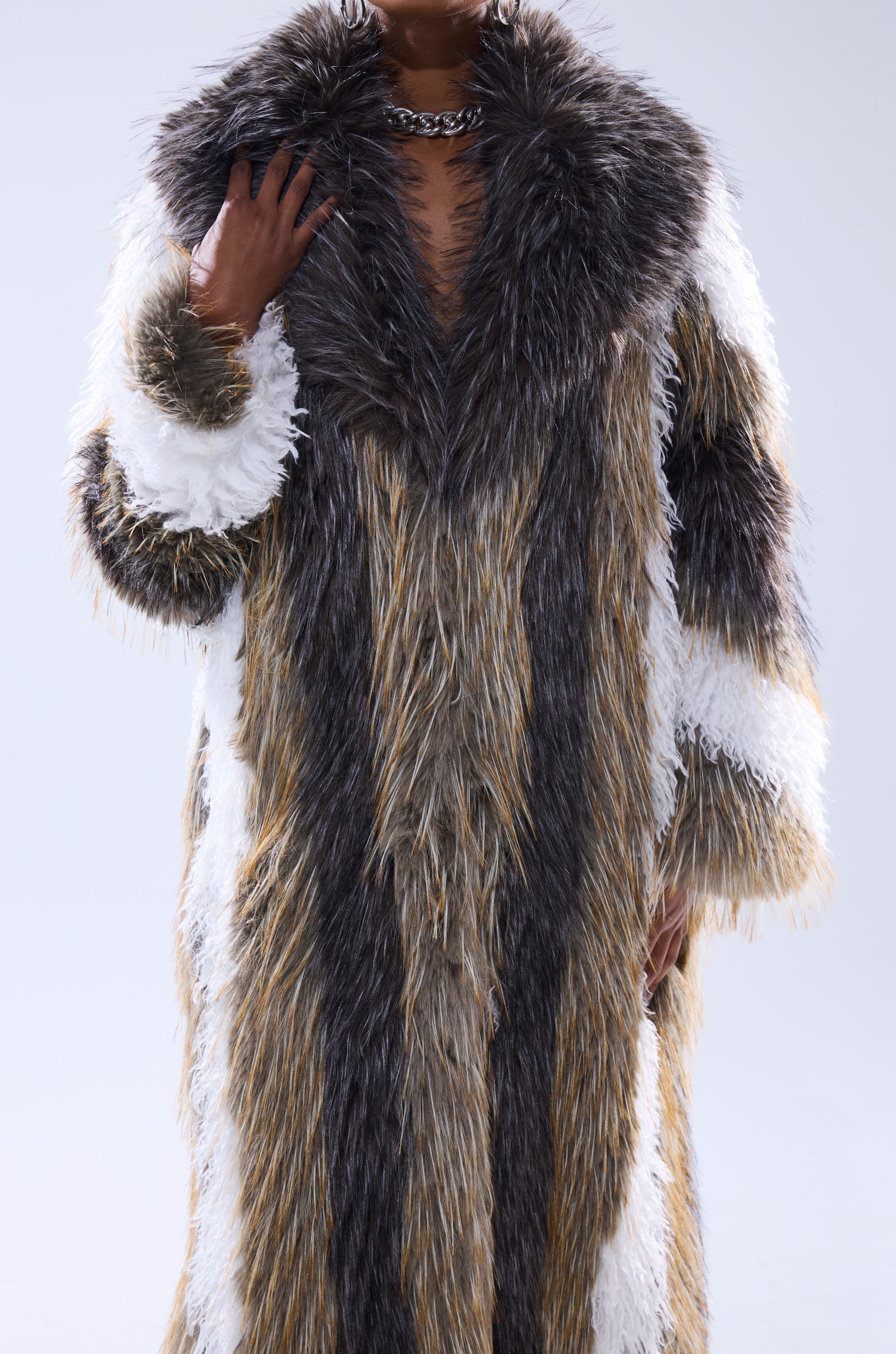 POISON IVY FAUX FUR COAT