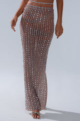ALL THE SHINE RHINESTONE MAXI SKIRT