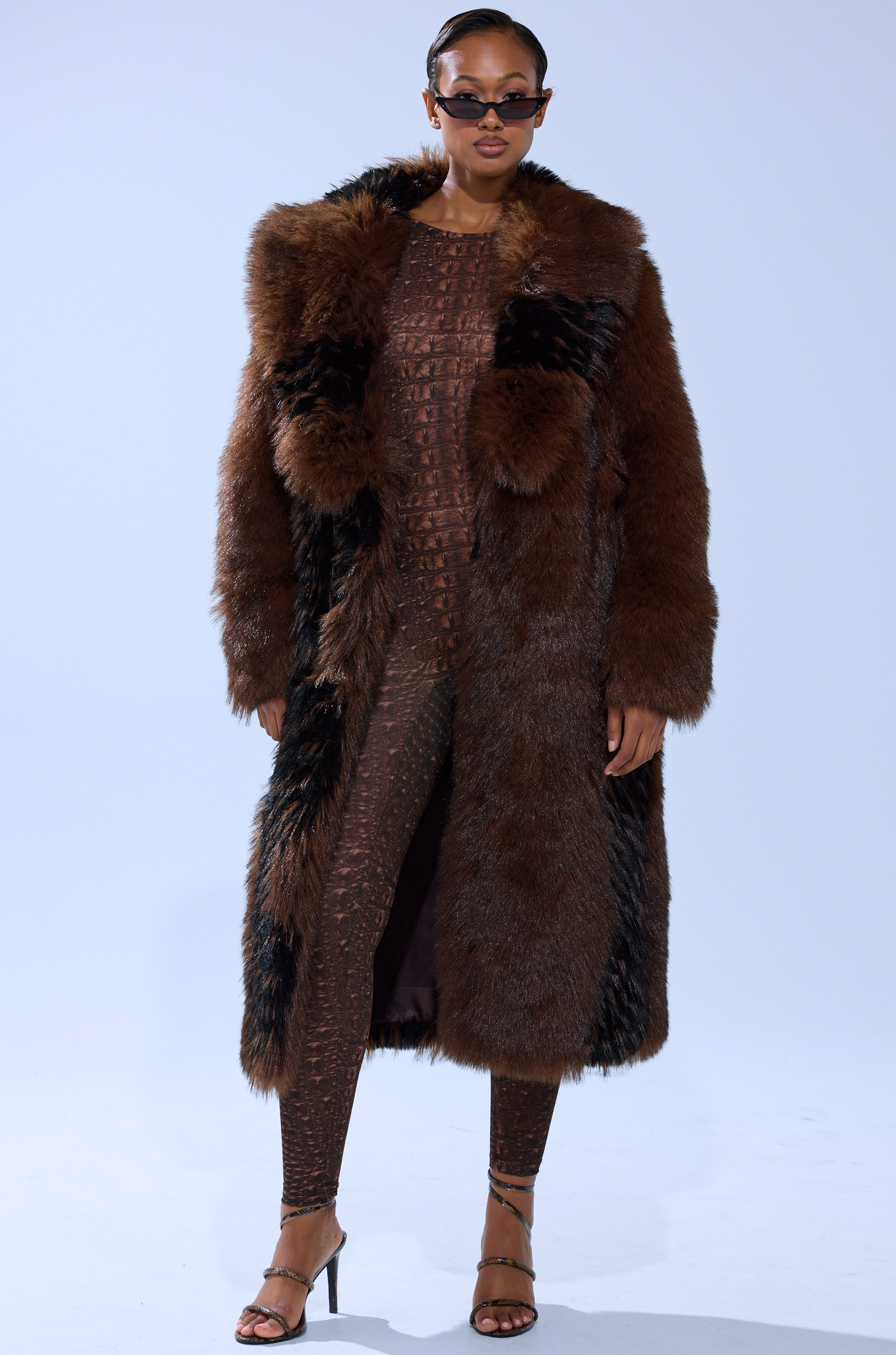 TELLURIDE FAUX FUR IN BROWN