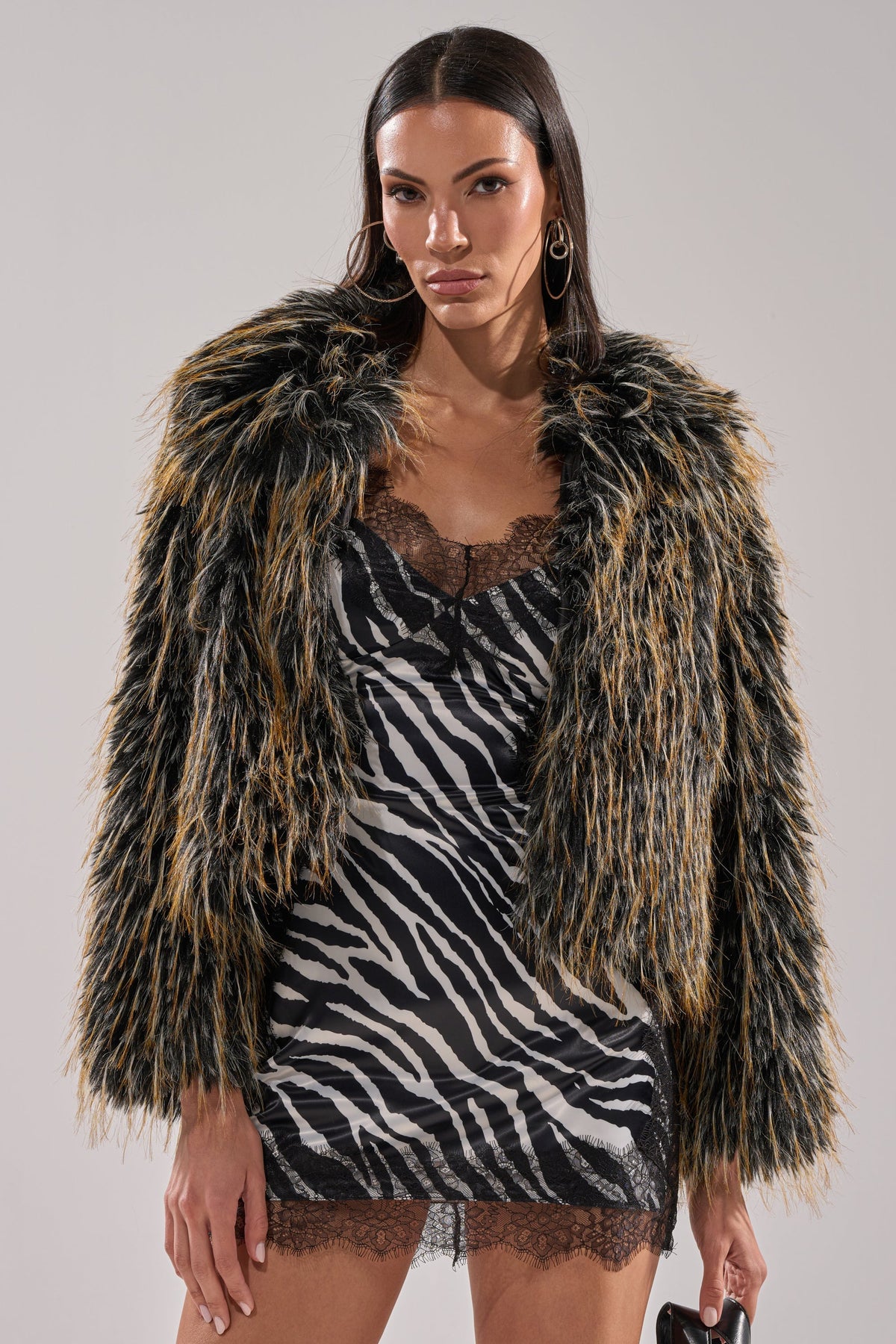 JUPITER FAUX FUR COAT