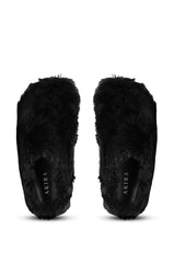 AKIRA RHYS BLACK FUZZY FLAT