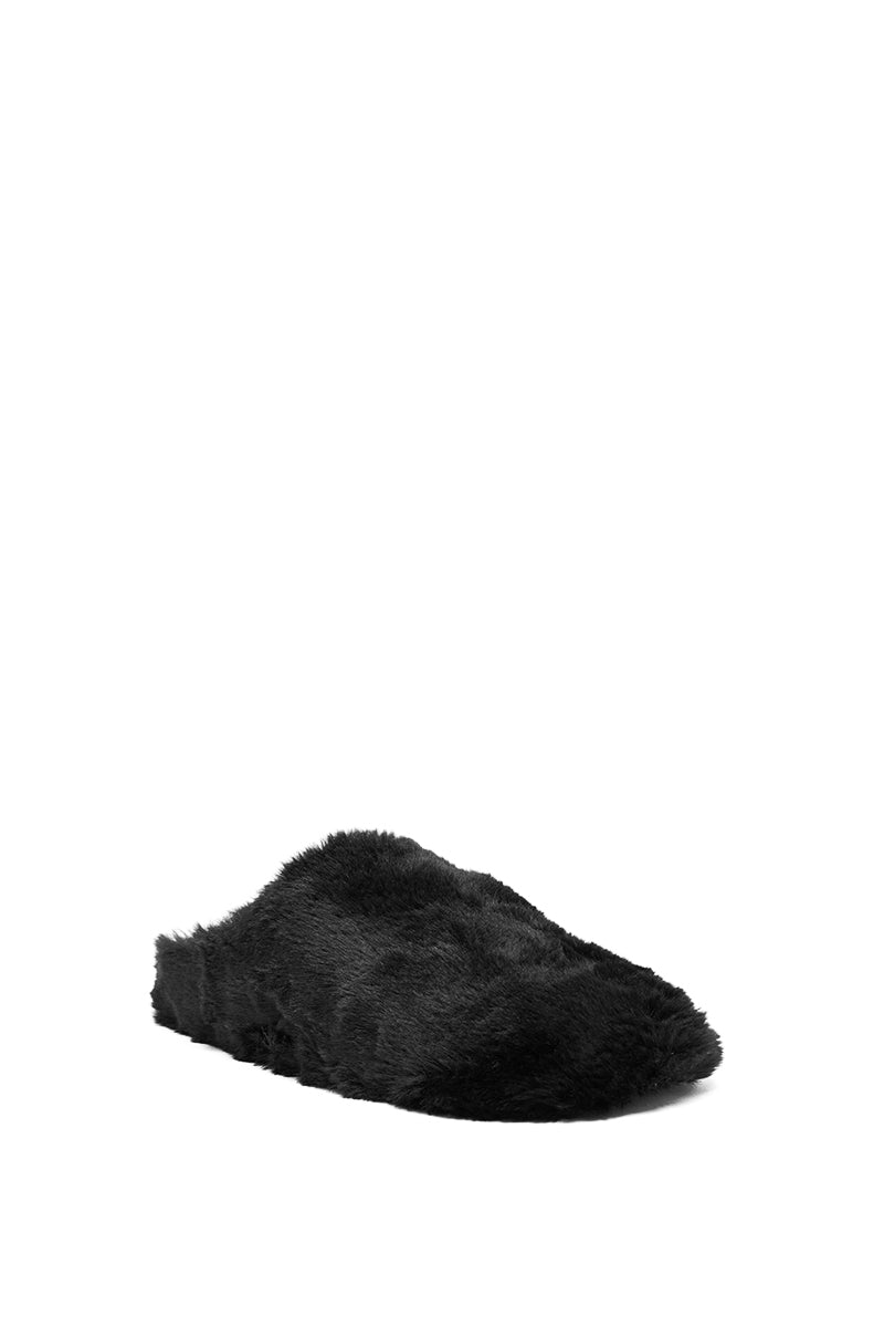 AKIRA RHYS BLACK FUZZY FLAT