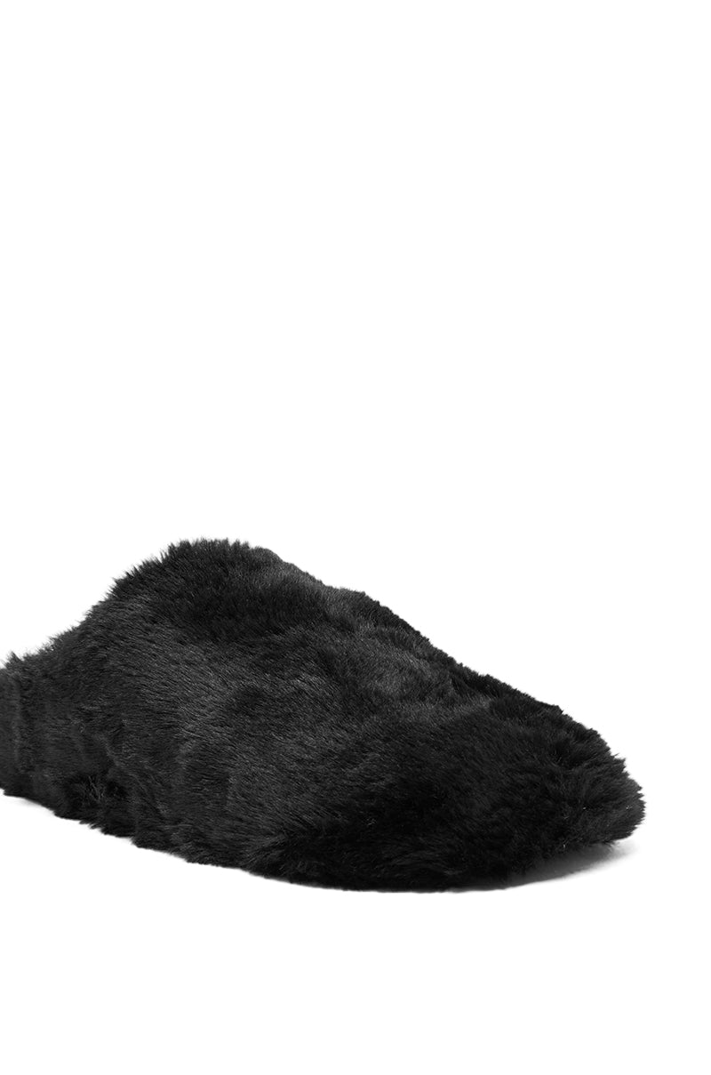 AKIRA RHYS BLACK FUZZY FLAT