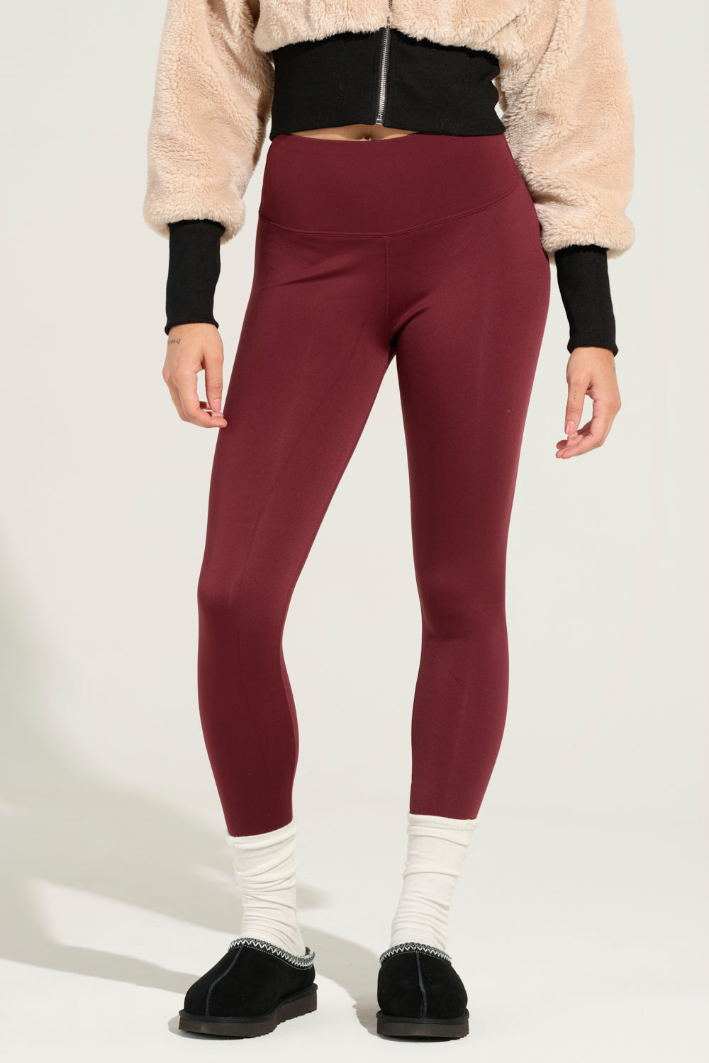 SNUGGLE FLEX FLEECE LEGGING IN RED