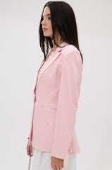 DON'T MAKE ME BLUSH SATIN BLAZER