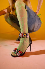 AZALEA WANG STARLITE BLACK CARS STILETTO SANDAL