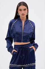 CALL BACK SATIN BOMBER