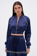 CALL BACK SATIN BOMBER