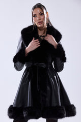 ADRIENNE FUR TRIM COAT