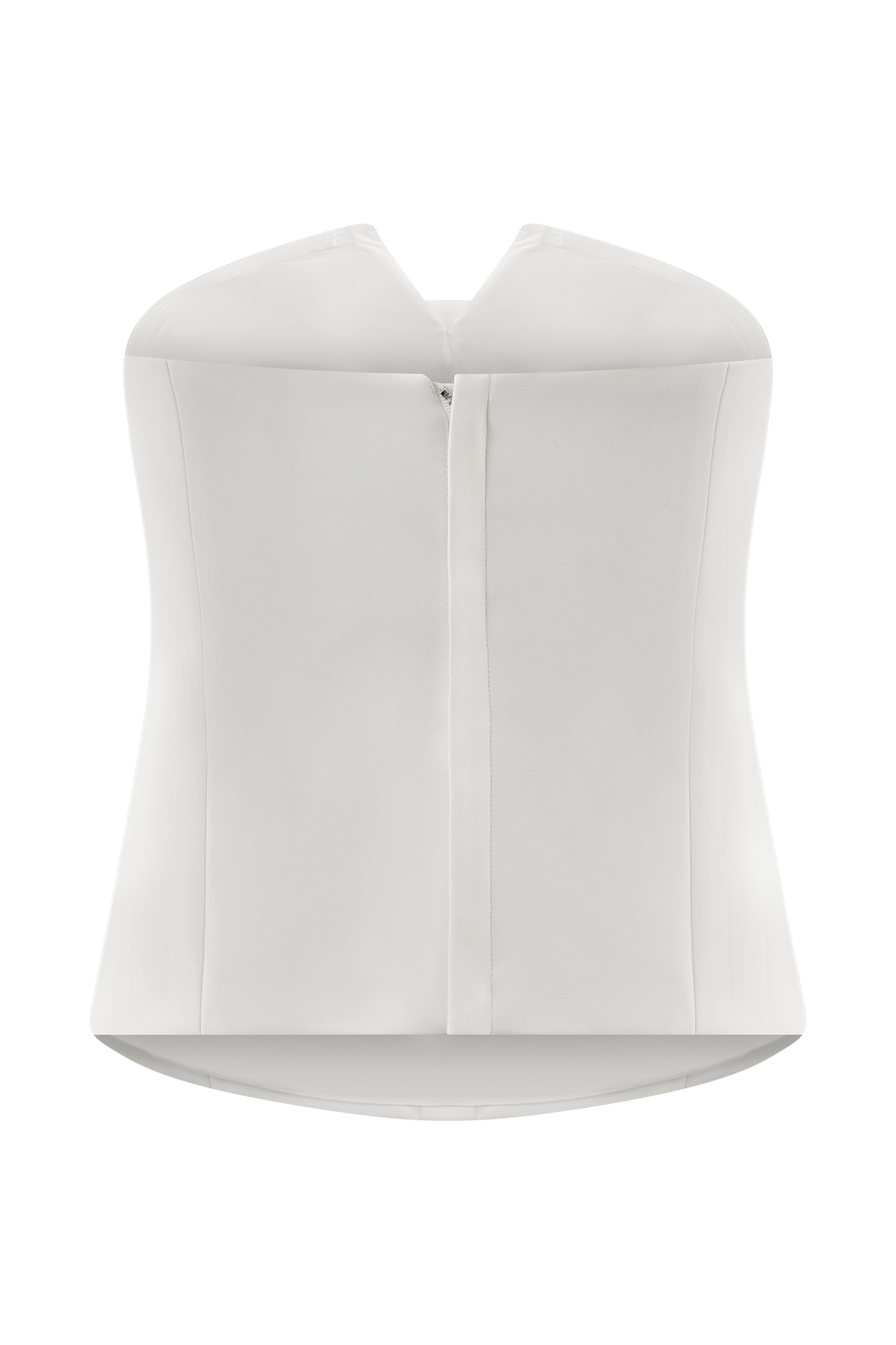 Zillah Strapless Cotton Top - White