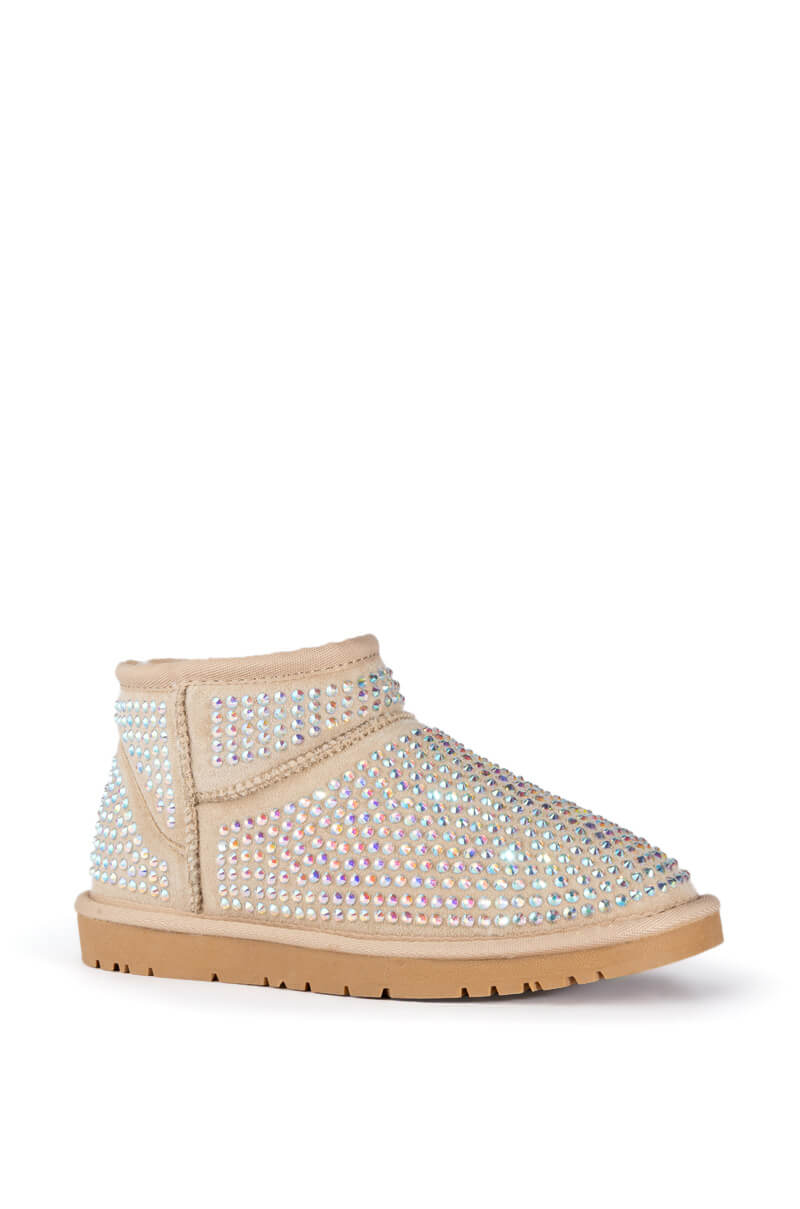 AKIRA FAIRYSTALE BLING BOOTIE IN NUDE