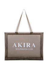 AKIRA PVC XXL SHOPPING BAG IN BLACK CLEAR