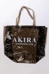 AKIRA PVC XXL SHOPPING BAG IN BLACK CLEAR