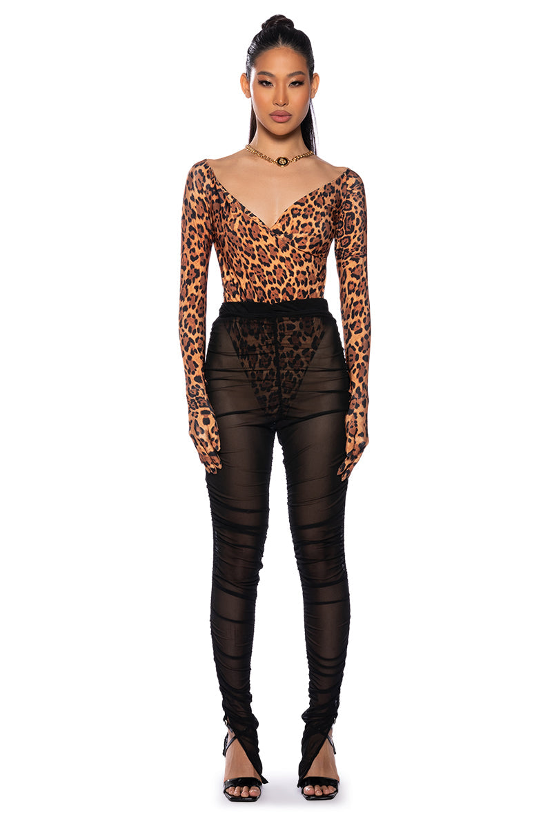 ALL ABOUT ME RUCHED MESH LEGGING