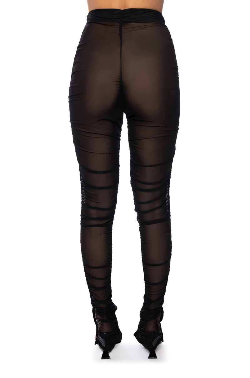 ALL ABOUT ME RUCHED MESH LEGGING