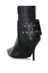 AZALEA WANG JOVANI BLACK BUCKLE BOOTIE