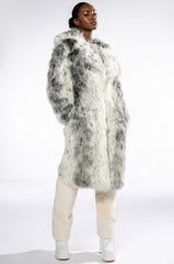 KYOTO NIGHTS LONG FAUX FUR JACKET