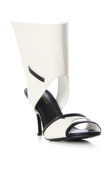 AZALEA WANG NINNETTE WHITE FUTURISTIC SANDAL