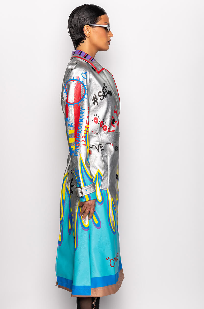 AZALEA WANG PHOENIX RISING MOTO PATCH JACKET