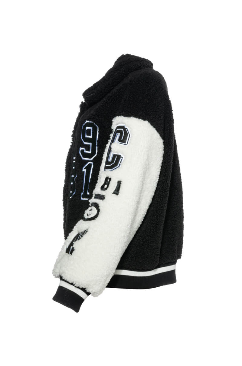SOLO BEAR TEDDY VARSITY JACKET