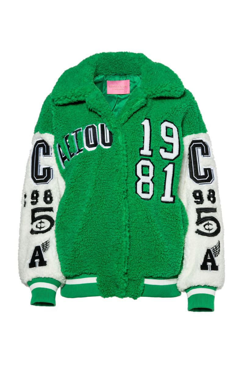 SOLO BEAR TEDDY VARSITY JACKET