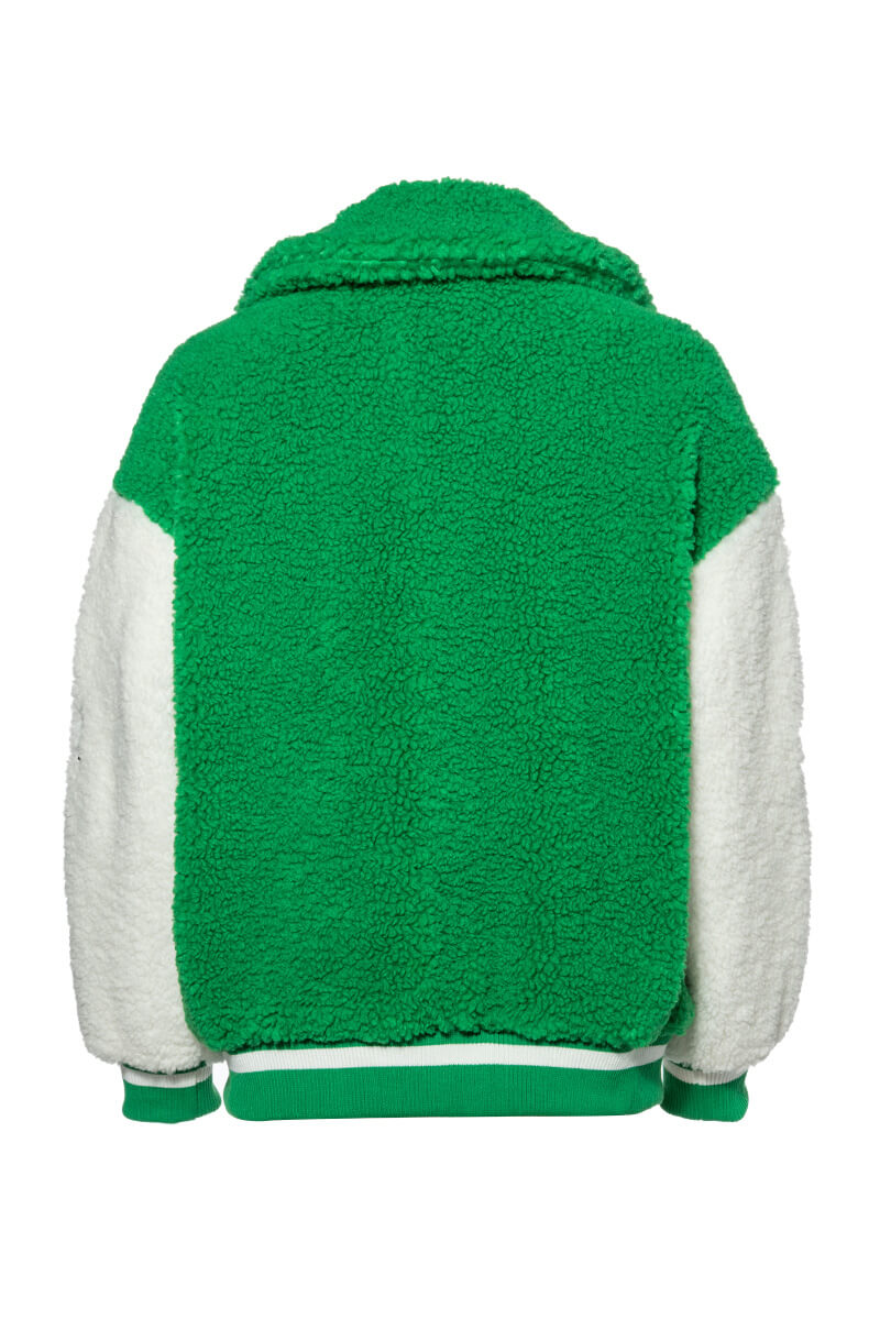 SOLO BEAR TEDDY VARSITY JACKET