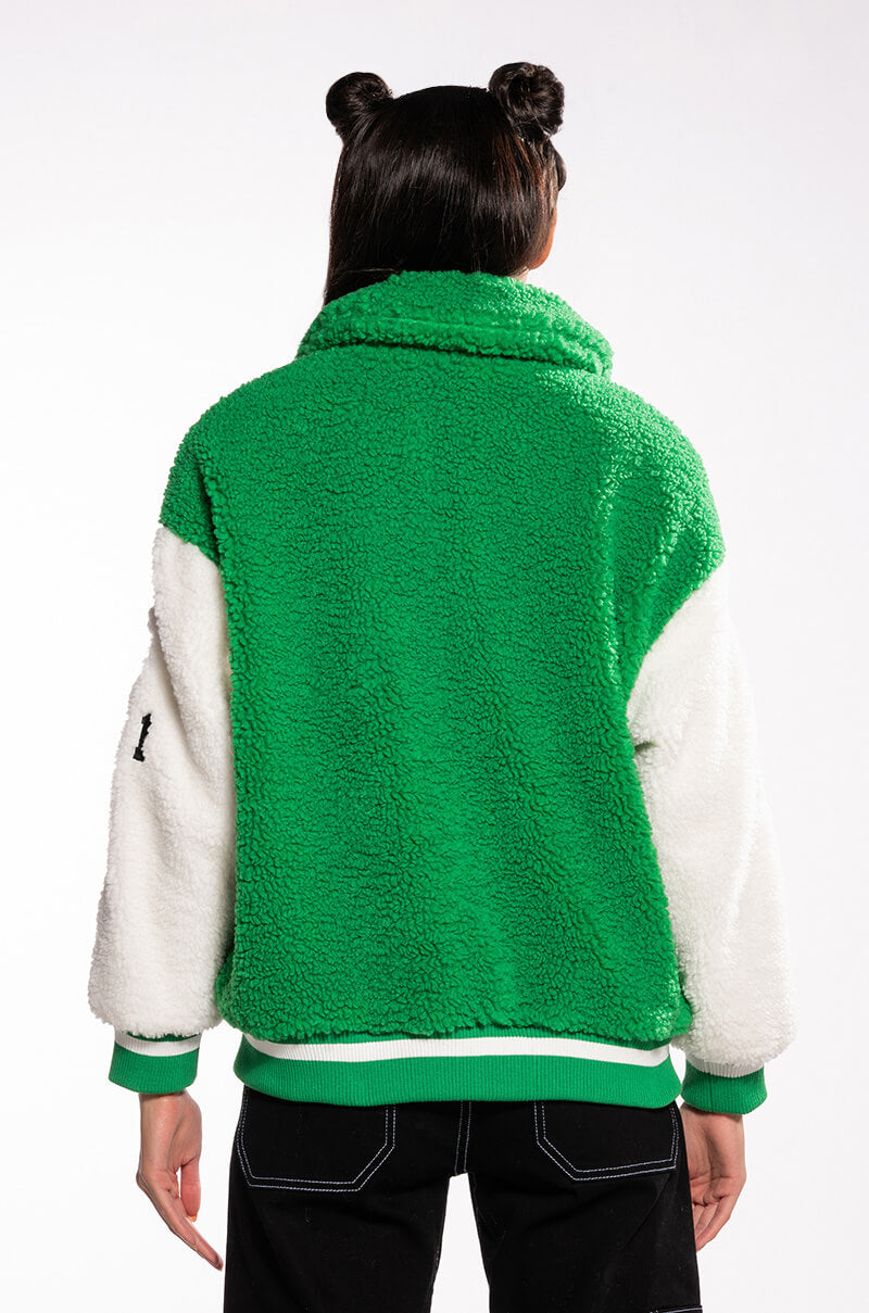 SOLO BEAR TEDDY VARSITY JACKET