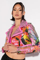 SPRING FEVER FLORAL MOTO JACKET