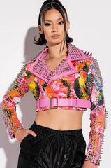 SPRING FEVER FLORAL MOTO JACKET