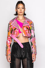 SPRING FEVER FLORAL MOTO JACKET