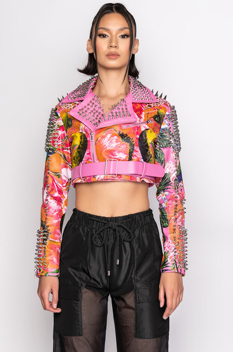SPRING FEVER FLORAL MOTO JACKET