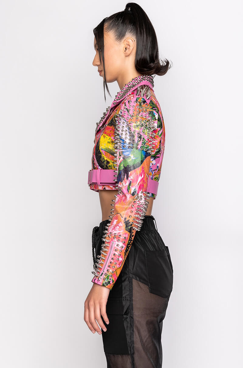 SPRING FEVER FLORAL MOTO JACKET