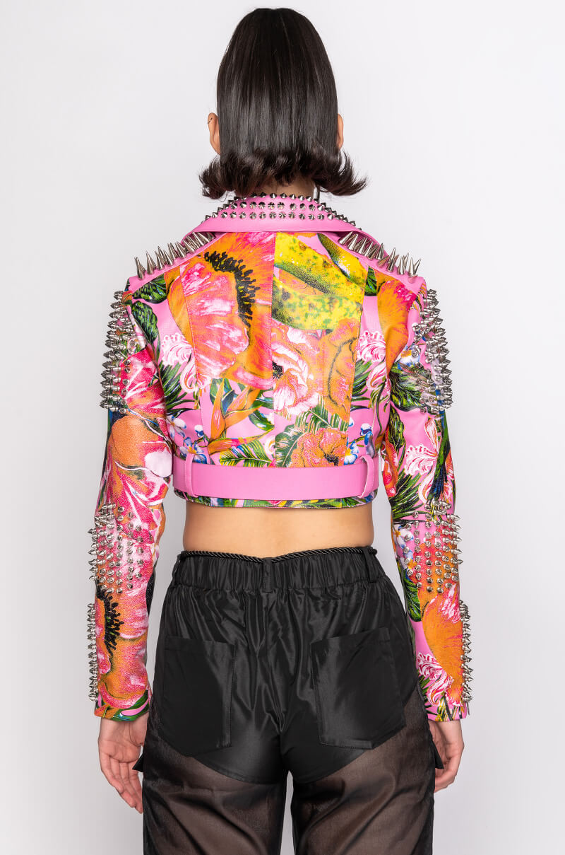 SPRING FEVER FLORAL MOTO JACKET