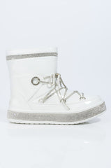 AZALEA WANG TAKE ME AWAY FLAT BOOTIE IN WHITE